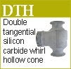 Double tangential whirl hollow cone nozzle