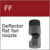 Deflector flat fan nozzle