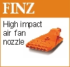 High impact air fan nozzle