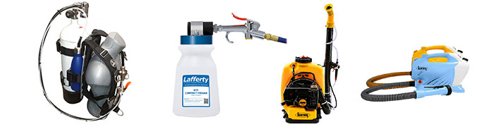 Mobile fogging devices for disinfecting