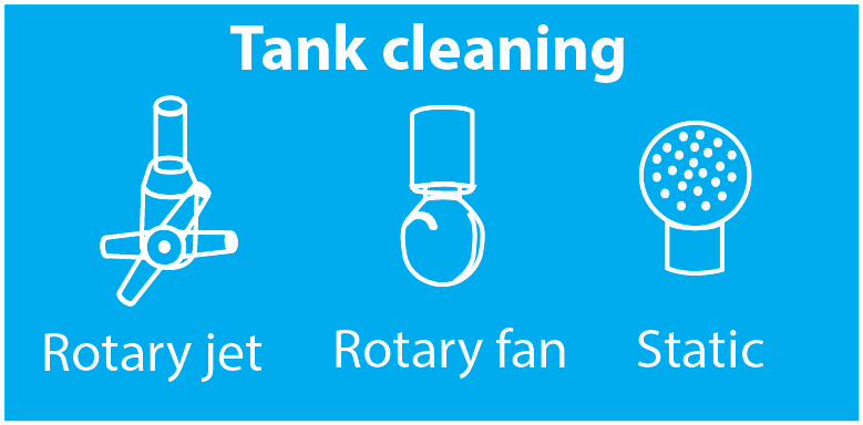 Tank cleaning machines and nozzles