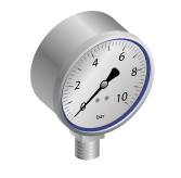 Pressure guage for spray systems