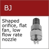 Low flow rate flat fan nozzles for lubrication
