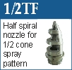 half spiral nozzle