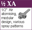 half xa half inch pipe air atomising nozzles