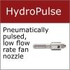 Hydropulse air actuated fan nozzle hydroPulse