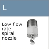 L series low flow rate spiral misting nozzle