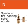 Fire fighting spiral nozzle