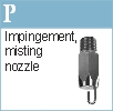 P series impingement misting nozzle