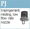 PJ series Low profile misting nozzle