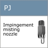 PJ series low profile misting nozzle
