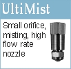 Ultimist axial whirl misting nozzle