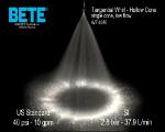 Hollow cone nozzle of tangential whirl design 70 degree (WT 1000-70)